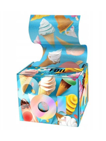 FOLIA FRYZJERSKA RYFLOWANA O TOOLS ICE CREAM PARADISE 100M