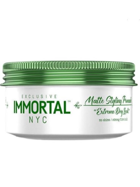 IMMORTAL NEW WOSK POMADA NYC HAIR MATTE EXTREME DRY LOOK BIAŁO-ZIELONA 150ML