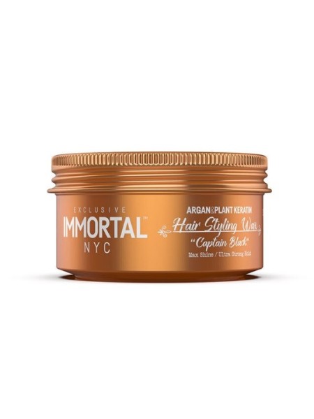 IMMORTAL NEW WOSK POMADA NYC HAIR WAX CAPTAIN BLACK 150ML 2