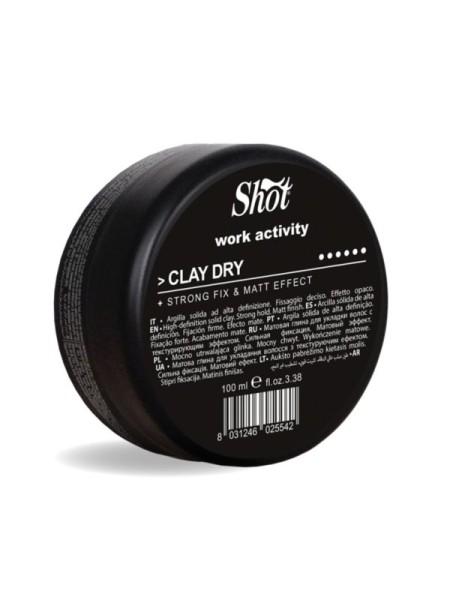 GLINKA CLAY DRY MOCNA MATOWA POMADE WORK ACTIVITY SHOT 100ML