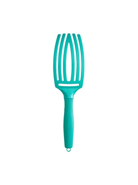 SZCZOTKA FINGERBRUSH boar&nylon MEDIUM EARTH GREEN OLIVIA GARDEN