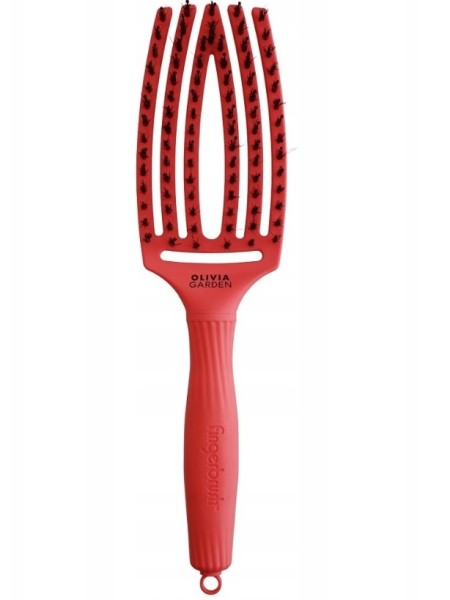 SZCZOTKA FINGERBRUSH boar&nylon MEDIUM MARS RED OLIVIA...