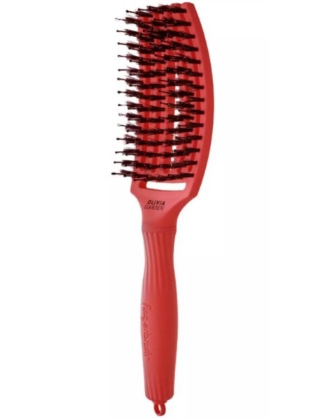 SZCZOTKA FINGERBRUSH boar&nylon MEDIUM MARS RED...