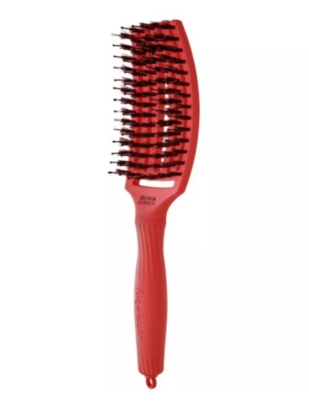 SZCZOTKA FINGERBRUSH boar&nylon MEDIUM MARS RED...