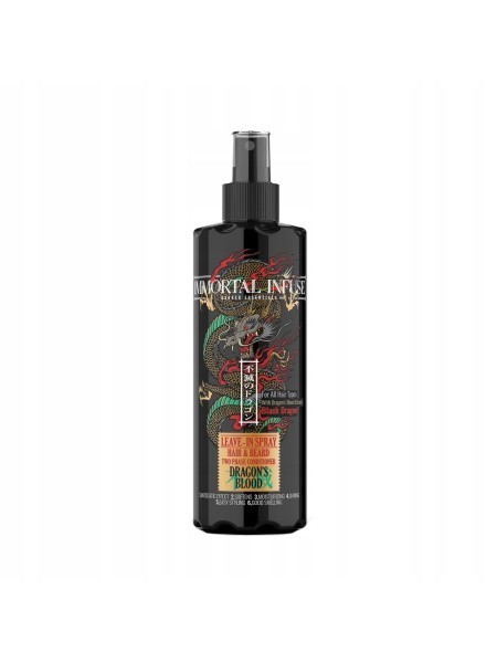 IMMORTAL INFUSE 2 PHASE LEAVE-IN SPRAY CONDITIONER FOR HAIR AND BEARD BLACK DRAGON 350ML