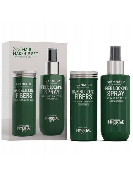 IMMORTAL ZAGĘSZCZAJĄCE WŁÓKNA HAIR BUILDING FIBERS SET DARK BROWN