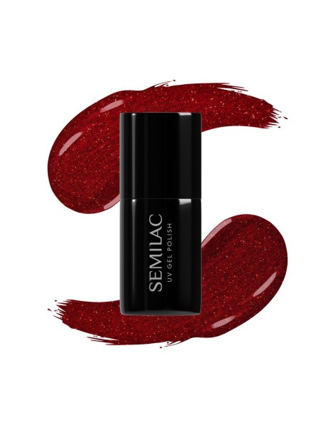 LAKIER HYBRYDOWY PRETTY RED GLITTER 347 SEMILAC
