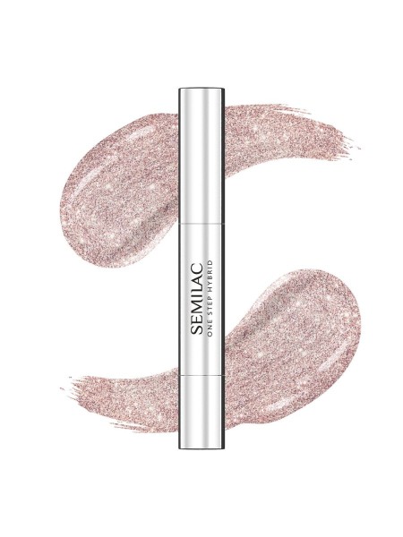 LAKIER HYBRYDOWY MARKER ONE STEP S245 GLITTER PINK BEIGE...