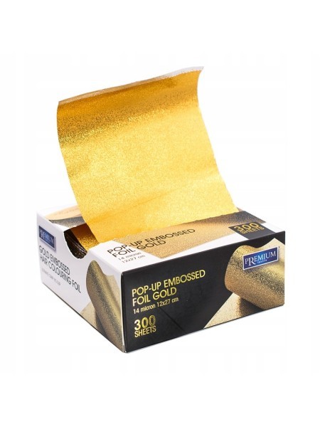FOLIA ALUMINIOWA RYFLOWANA PASKI 300SZT GOLD...