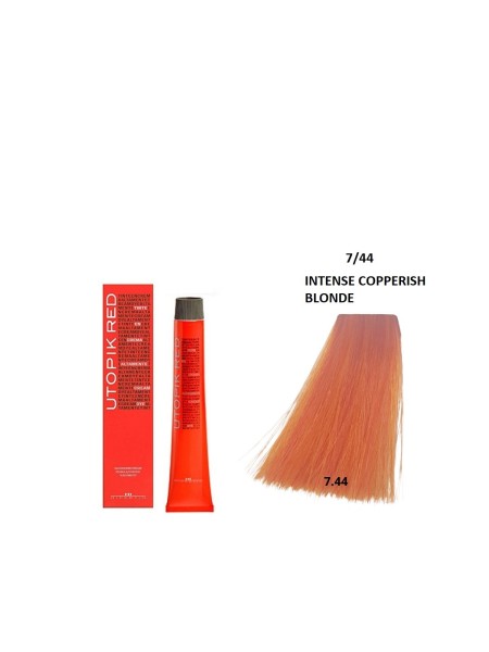 FARBA UTOPIK 7/44 INTENSYWNIE MIEDZIANY BLOND 60ml HIPERTIN 2