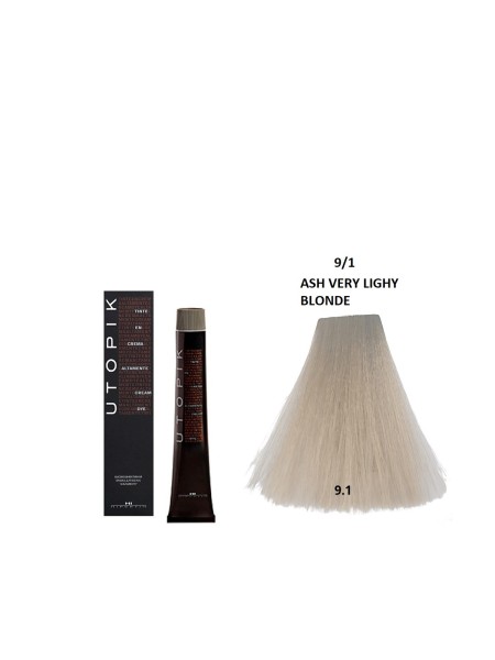 FARBA UTOPIK 9/1 POPIELATY BARDZO JASNY BLOND 60ml HIPERTIN 2