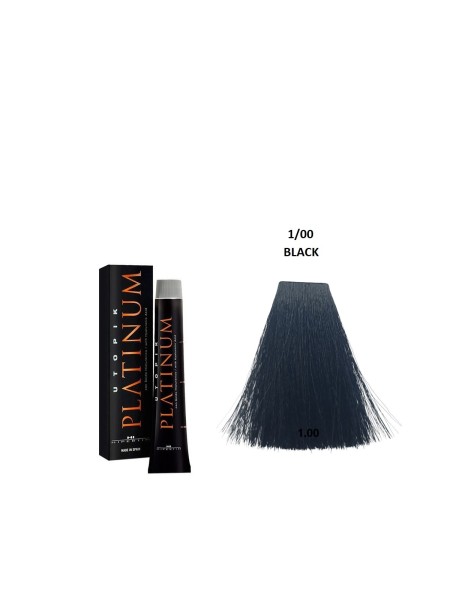 FARBA UTOPIK PLATINUM 1/00 CZARNY Z HIPLEX 60ML HIPERTIN 2