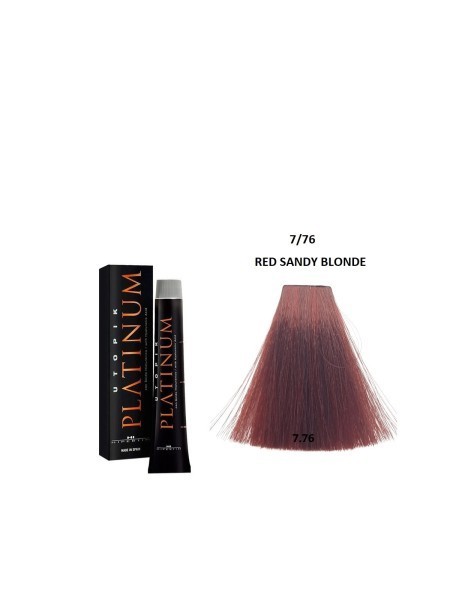 FARBA UTOPIK PLATINIUM 7/76 CZERWONY PIASKOWY BLOND Z HIPLEX 60ML HIPERTIN