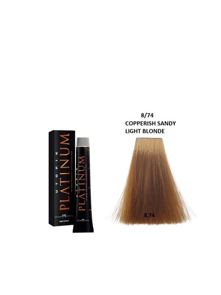 FARBA UTOPIK PLATINUM 8/74 MIEDZIANY PIASKOWY JASNY BLOND... 2
