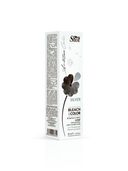 B&C SILVER SREBRNY FARBA 80ML ATECH SHOT
