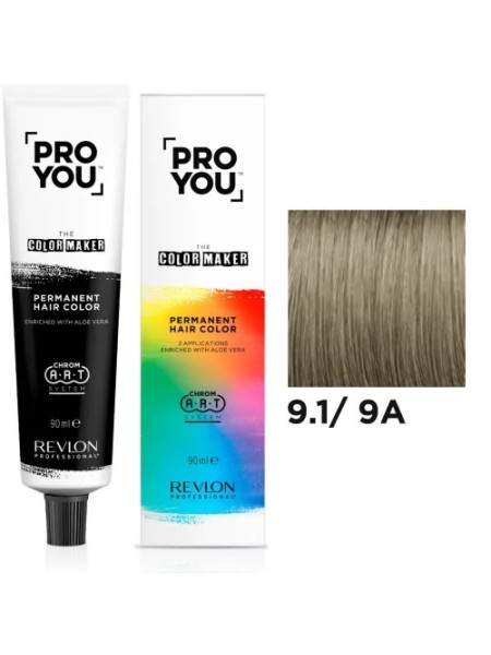 PROYOU 9.1/ 9A BARDZO JASNY POPIELATY BLOND 90 ml