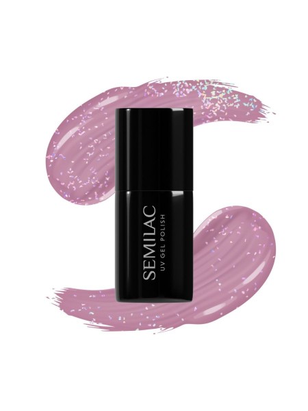LAKIER HYBRYDOWY SHIMMER DUST PINK 319 SEMILAC 2