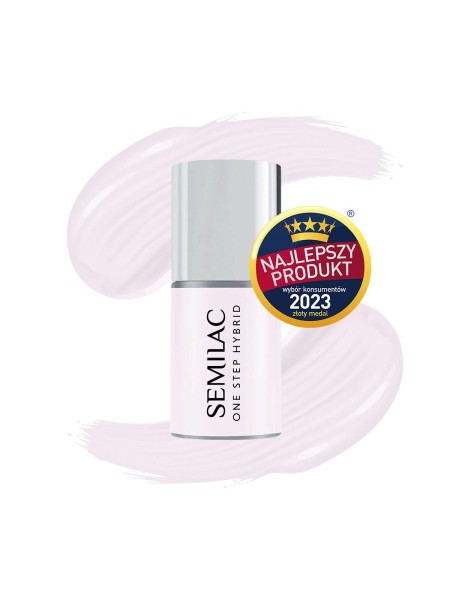 LAKIER HYBRYDOWY ONE STEP S252 MILKY PINK 5ML SEMILAC 2