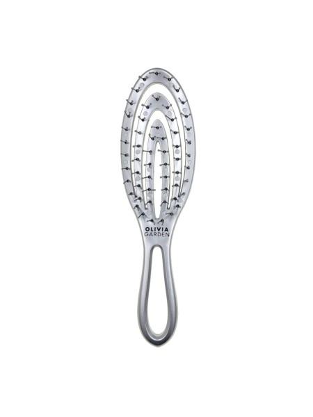 SZCZOTKA PŁASKA MINI OLIVIA GARDEN HOLIDAY SILVER 2