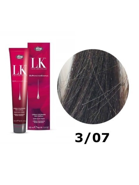 FARBA DO WŁOSÓW LK OPC 3/07 TROPIKALNY CIEMNY KASZTAN LISAP 100 ML
