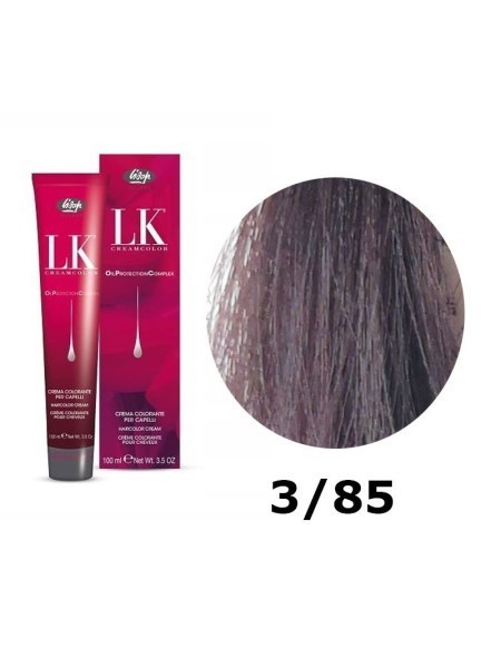 FARBA DO WŁOSÓW LK OPC 3/85 CIEMNY BRĄZ FIOLETOWO CZERWONY LISAP 100 ML