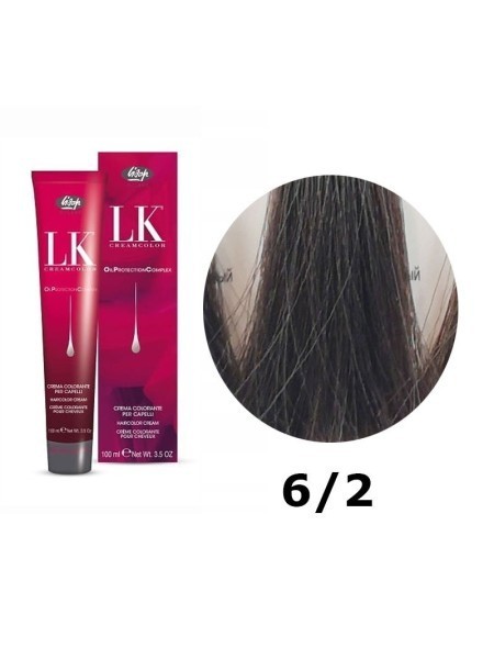 FARBA DO WŁOSÓW LK OPC 6/2 POPIELATY CIEMNY BLOND LISAP 100 ML