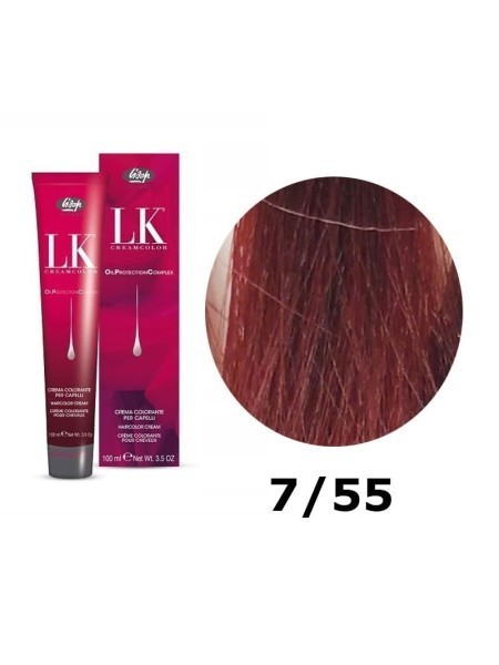 FARBA DO WŁOSÓW LK OPC 7/55 CZERWONY BLOND LISAP 100ML