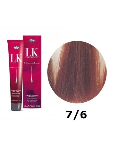 FARBA DO WŁOSÓW LK OPC 7/6 MIEDZIANY BLOND LISAP 100 ML