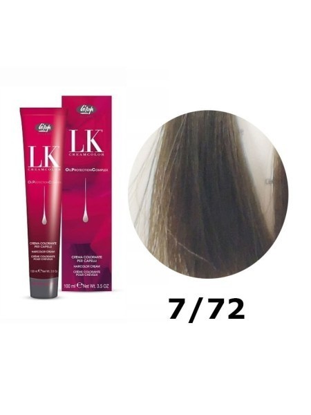 FARBA DO WŁOSÓW LK OPC 7/72 POPIELATY BEŻOWY BLOND LISAP 100 ML