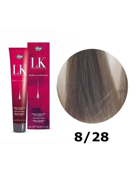 FARBA DO WŁOSÓW LK OPC 8/28 PERŁOWY POPIELATY JASNY BLOND LISAP 100ML