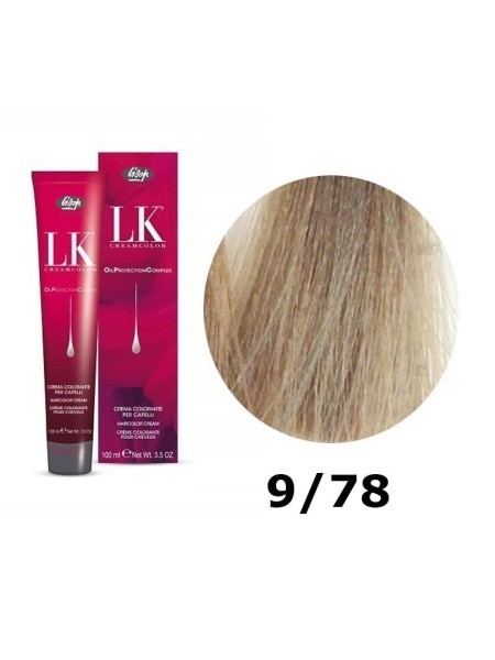 FARBA DO WŁOSÓW LK OPC 9/78 KAWOWY BARDZO JASNY BLOND LISAP 100 ML