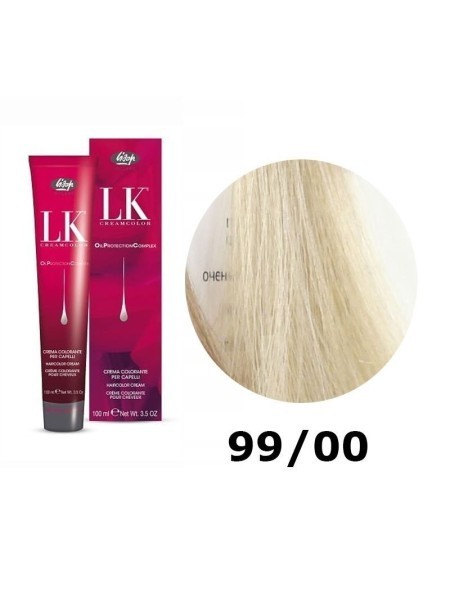 FARBA DO WŁOSÓW LK OPC 99/00 BARDZO JASNY GŁĘBOKI BLOND LISAP 100 ML