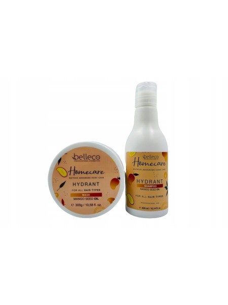 ZESTAW HOME CARE MASKA 300ML + SZAMPON 300ML BELLECO