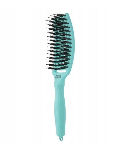SZCZOTKA FINGERBRUSH boar&nylon MEDIUM MINT OLIVIA GARDEN