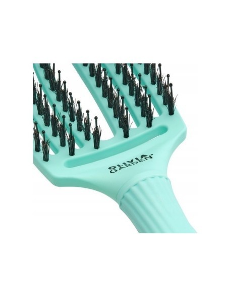 SZCZOTKA FINGERBRUSH boar&nylon MEDIUM MINT OLIVIA GARDEN