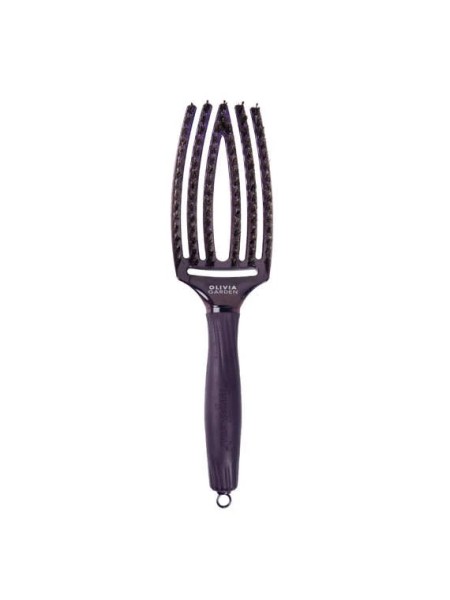 SZCZOTKA FINGERBRUSH boar&nylon MEDIUM VIOLET AMETHYST OLIVIA GARDEN
