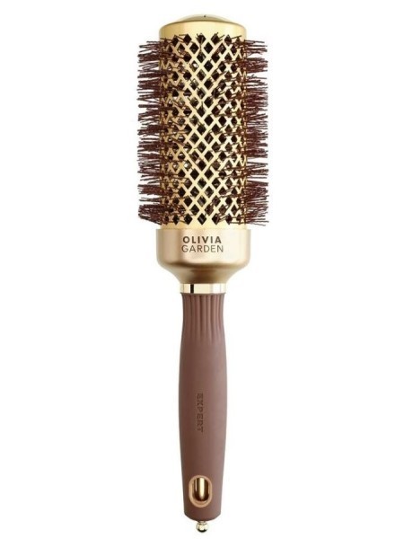 SZCZOTKA OLIVIA GARDEN EXPERT BLOWOUT SHINE WAVY BRISTLES GOLD&BROWN 45 MM