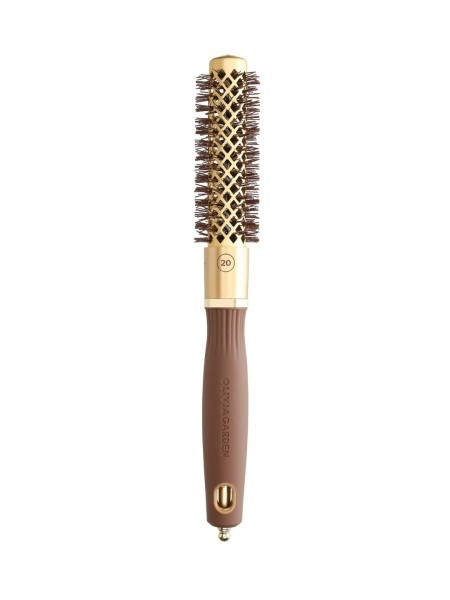 SZCZOTKA OLIVIA GARDEN EXPERT BLOWOUT SHINE WAVY BRISTLES GOLD&BROWN 20 MM