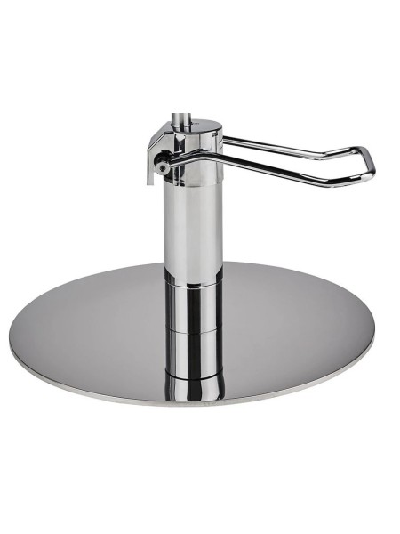 FOTEL FRYZJERSKI THOMAS P CZARNY BAZA OKRĄGŁA SREBRNA 48H 2