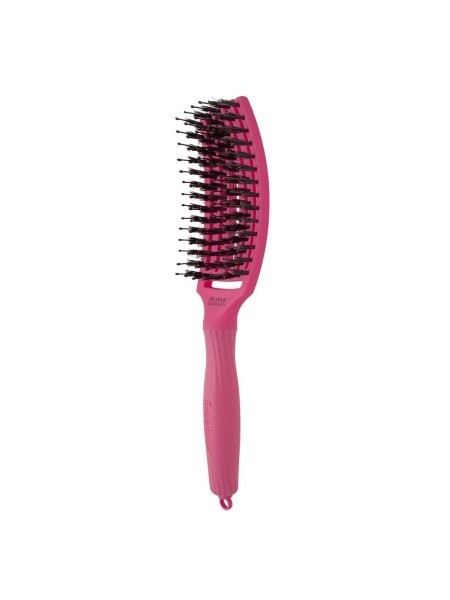 SZCZOTKA FINGERBRUSH boar&nylon MEDIUM HOT PINK OLIVIA GARDEN