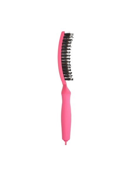 SZCZOTKA FINGERBRUSH boar&nylon MEDIUM HOT PINK OLIVIA GARDEN