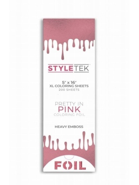 FOLIA ALUMINIOWA STYLETEK PASKI XL 200SZT PINK