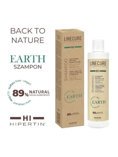 SZAMPON NAPRAWCZY I NAWILŻAJĄCA EARTH NATURAL LINECURE 300ML HIPERTIN