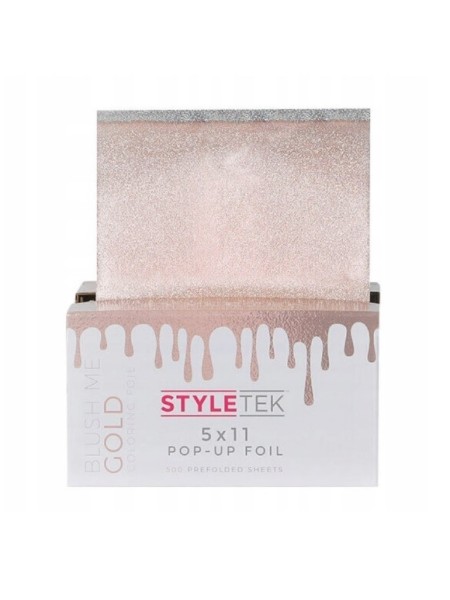 FOLIA ALUMINIOWA STYLETEK PUDEŁKO 500SZT GOLD (ZŁOTA)