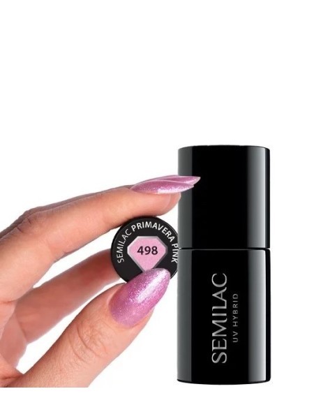 LAKIER HYBRYDOWY 498 PRIMAVERA PINK SEMILAC 7ML
