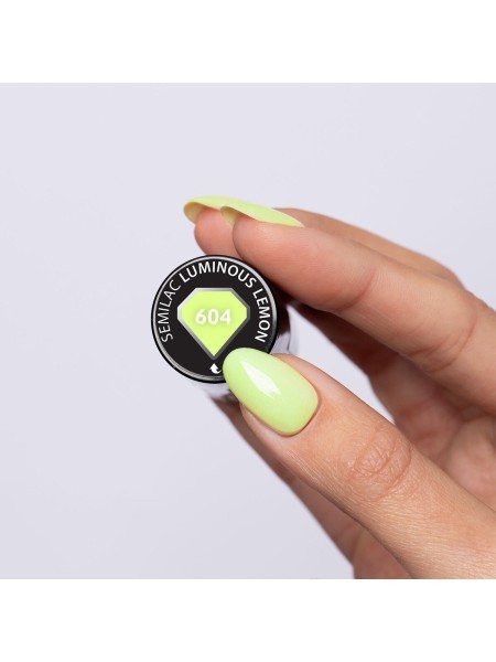 LAKIER HYBRYDOWY 604 LUMINOUS LEMON 7ML SEMILAC