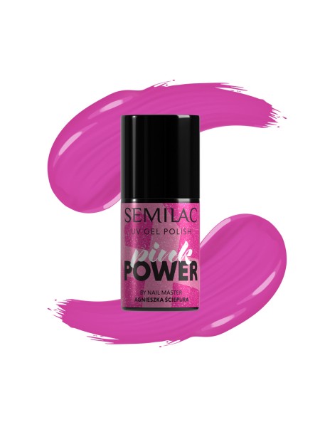 LAKIER HYBRYDOWY A703 PINK POWER 7ML SEMILAC TPO