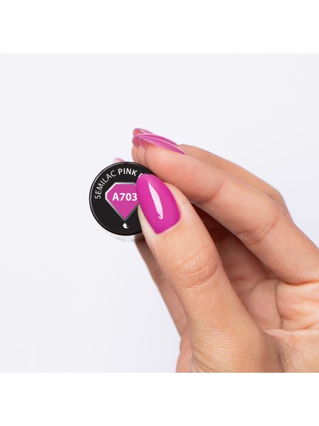LAKIER HYBRYDOWY A703 PINK POWER 7ML SEMILAC TPO
