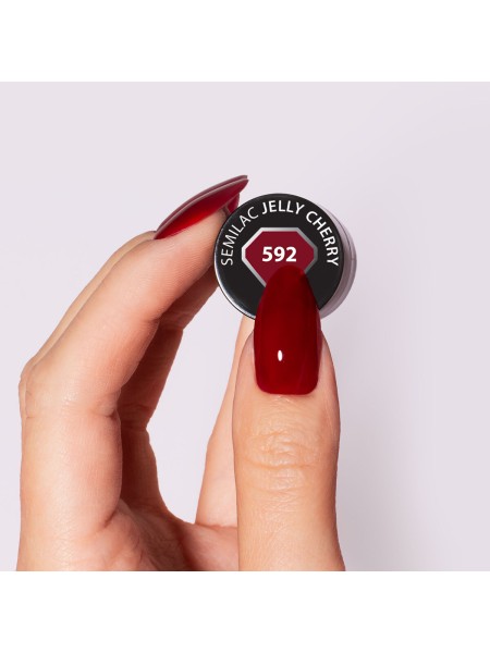 LAKIER HYBRYDOWY 592 JELLY CHERRY 7ML SEMILAC