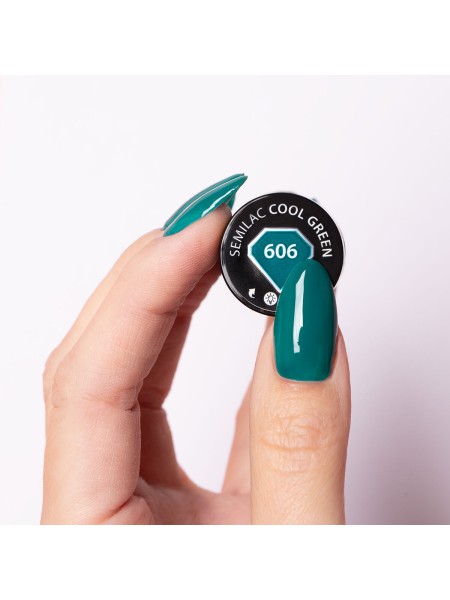 LAKIER HYBRYDOWY 606 COOL GREEN 7ML SEMILAC